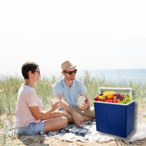 Lodówka samochodowa elektryczna 30L ICEGO, zasilanie 12-230V, niebieska