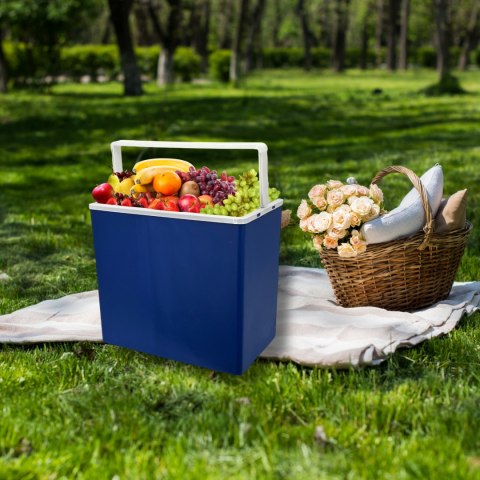 Lodówka samochodowa elektryczna 30L ICEGO, zasilanie 12-230V, niebieska